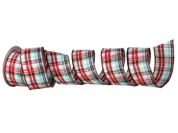 Multi Retro Plaid Ribbon