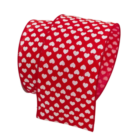 Red Mini Hearts Ribbon
