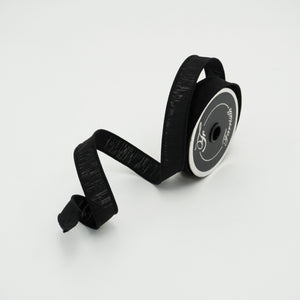 Roll of silk ribbon in Black  color