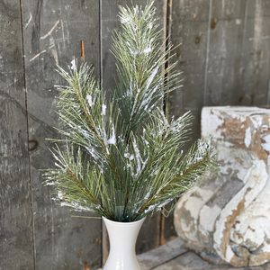 Spray of iced greenery