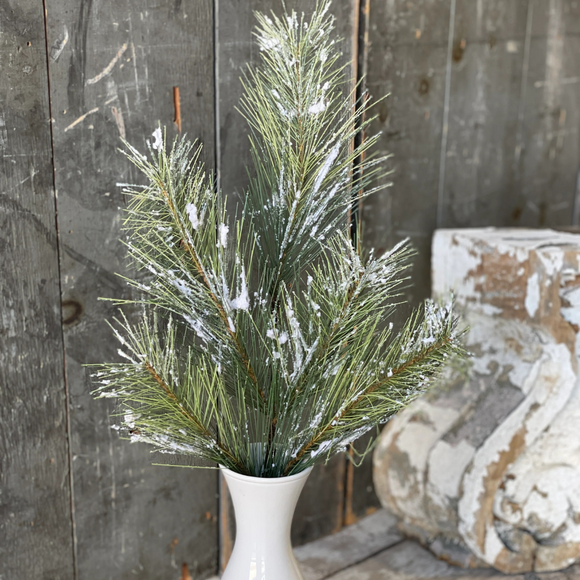 Spray of iced greenery