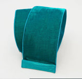 Teal Velvet Luster Ribbon