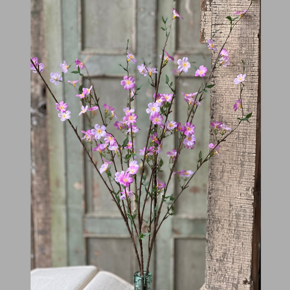 Spray of Plush Colored Flowers
