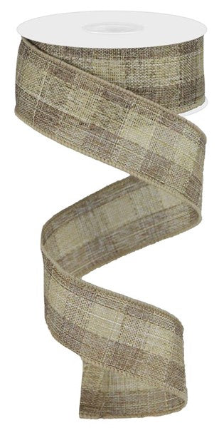 Roll of Two Tone Brown Beige Ribbon