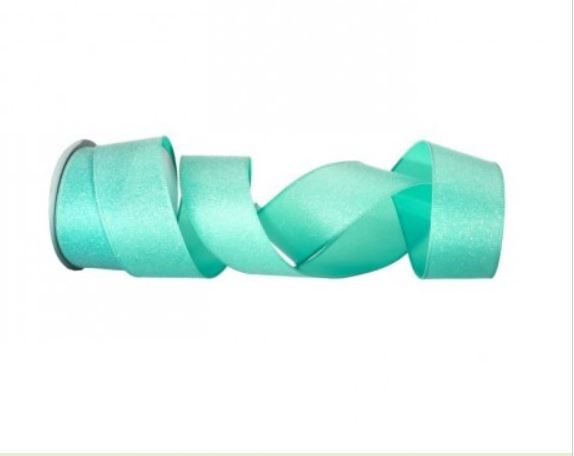 Mint Green Pastel Candy Glitter Ribbon