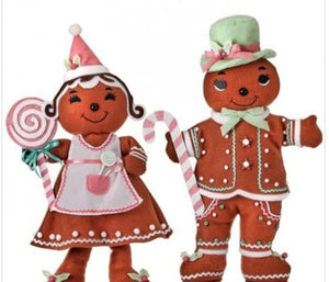 Pastel Multi Gingerbread Man and Lady Set