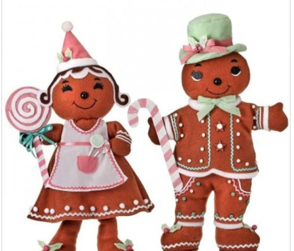 Pastel Multi Gingerbread Man and Lady Set