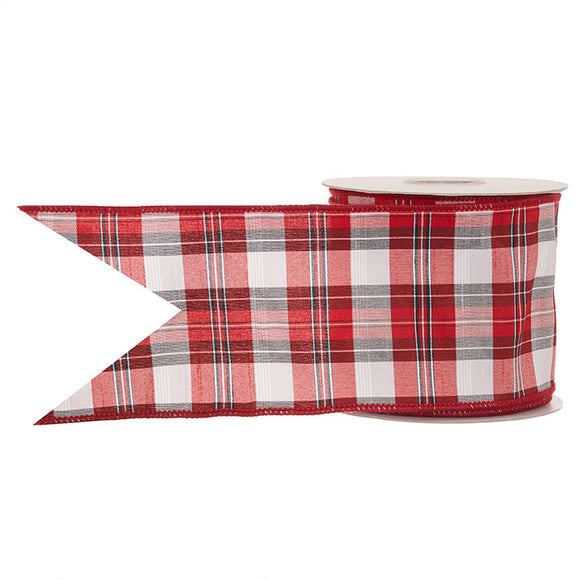 Red and Black Red and Black Plaid Ribbon