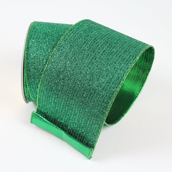 Emerald Random Stripes Ribbon